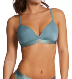 Iconic Microfiber Padded Triangle Bra Arctic M