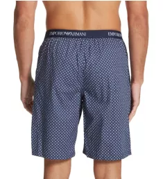 Woven Pajama Lounge Short Marine Circles L