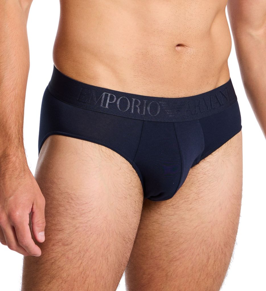 Emporio Armani Tonal Classic Logo Cotton Stretch Brief 22915374 - Image 1