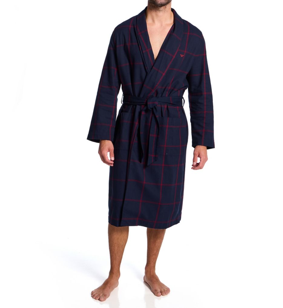 Emporio Armani Tartan Flannel Robe 24815008 - Image 1