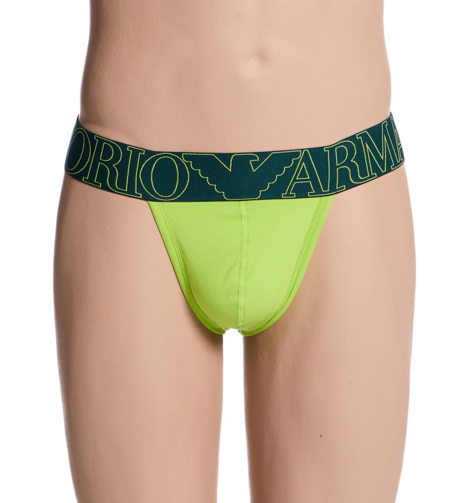 Emporio Armani Mega Logo Cotton Stretch Jockstrap 24914978 - Image 1