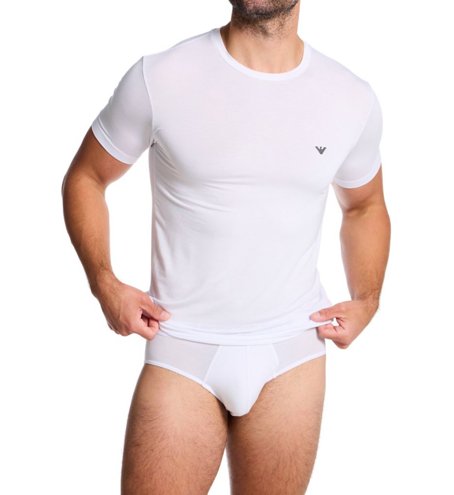 Emporio Armani Viscose Stretch Jersey Brief - 2 Pack 25114134 - Image 4