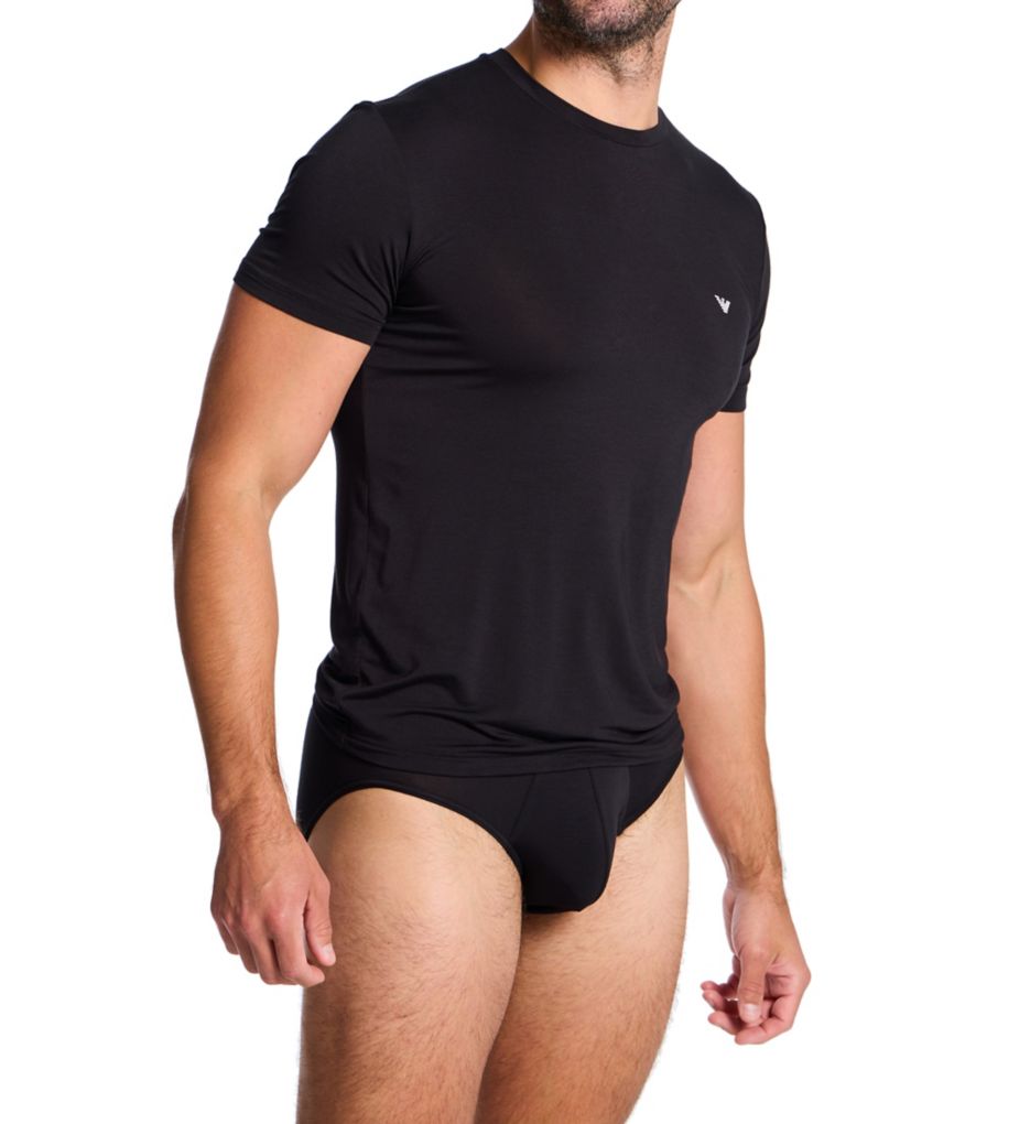 Emporio Armani Viscose Stretch Jersey Brief - 2 Pack 25114134 - Image 5