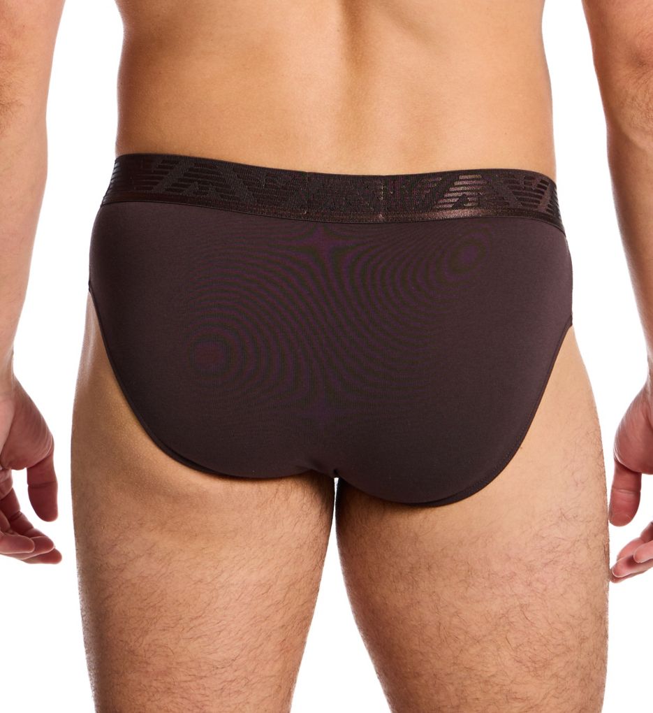 Emporio Armani Shiny Logoband Cotton Stretch Brief - 3 Pack 2581078 - Image 2