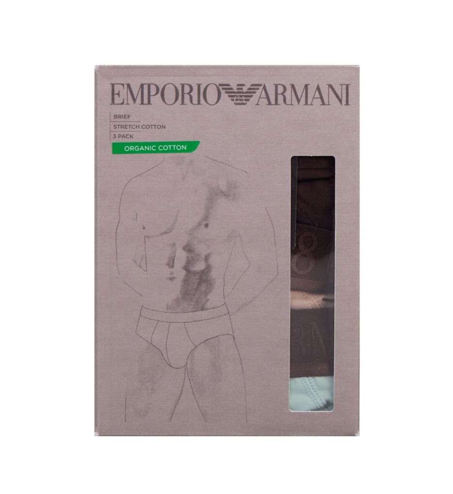 Emporio Armani Shiny Logoband Cotton Stretch Brief - 3 Pack 2581078 - Image 3