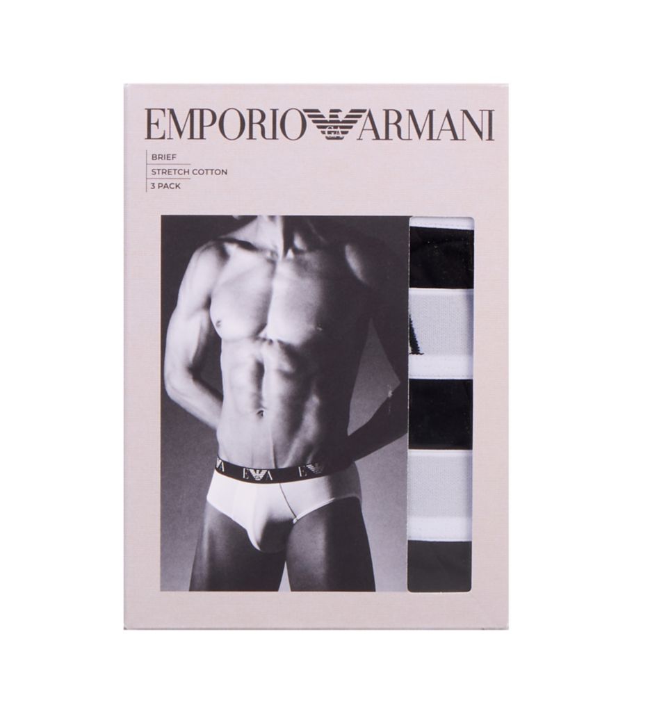Emporio Armani Stretch Cotton Jersey Low Rise Brief - 3 Pack 25814131 - Image 3
