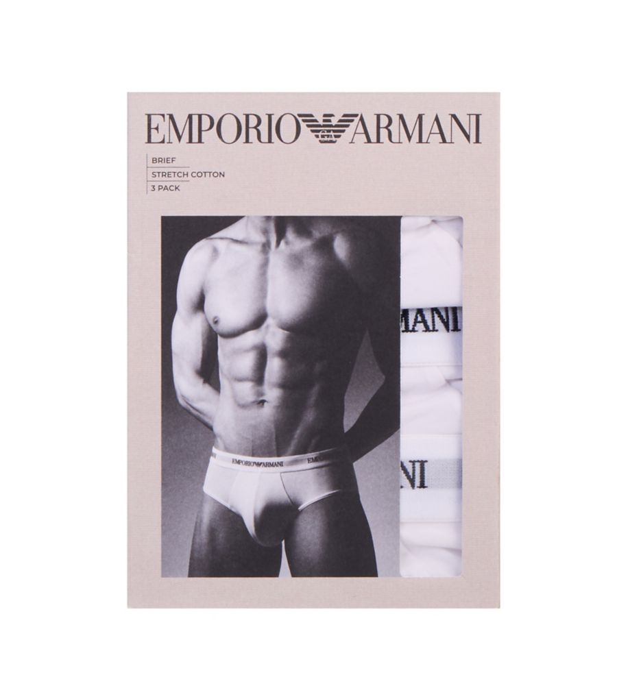 Emporio Armani Stretch Cotton Jersey Brief - 3 Pack 25814132 - Image 3