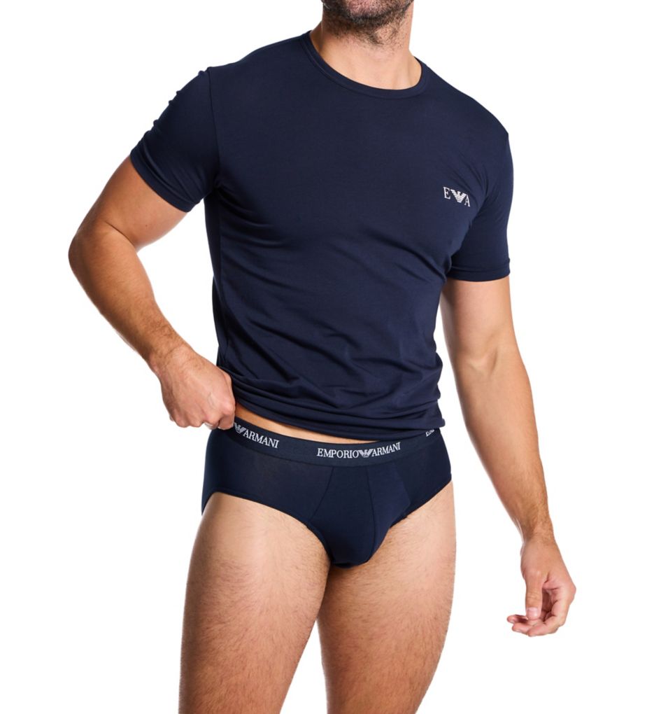 Emporio Armani Stretch Cotton Jersey Brief - 3 Pack 25814132 - Image 4