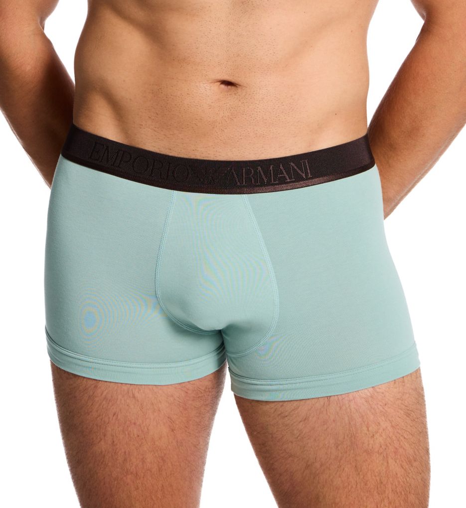 Emporio Armani Shiny Logoband Cotton Stretch Trunk - 3 Pack 25910780 - Image 1