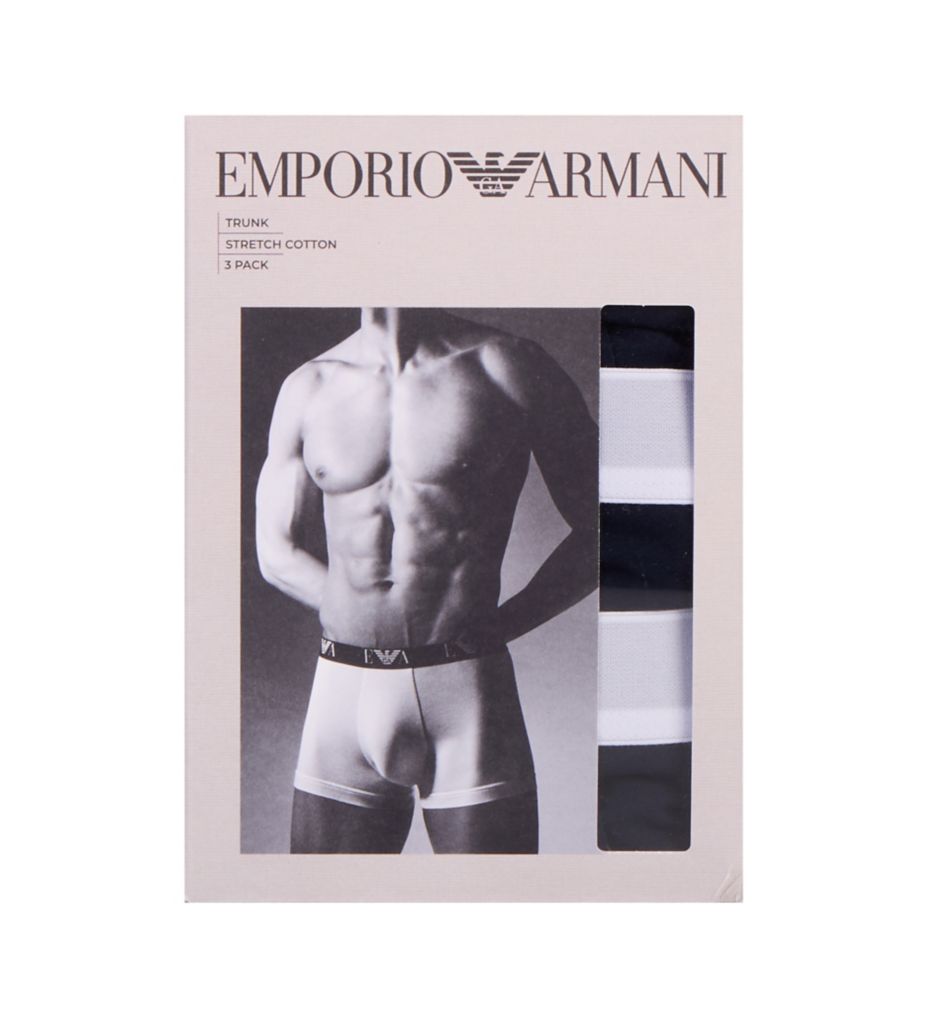 Emporio Armani Stretch Cotton Jersey Low Rise Trunk - 3 Pack 25914131 - Image 3