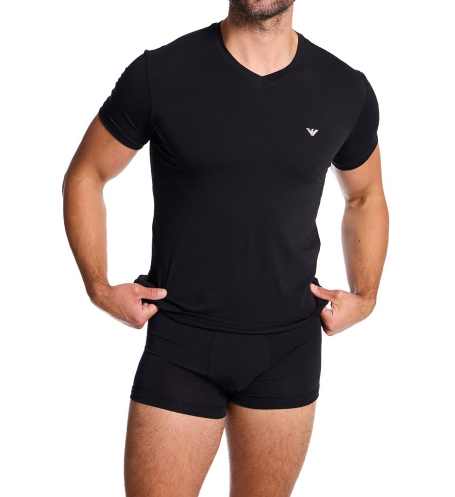 Emporio Armani Stretch Cotton Jersey Low Rise Trunk - 3 Pack 25914131 - Image 4