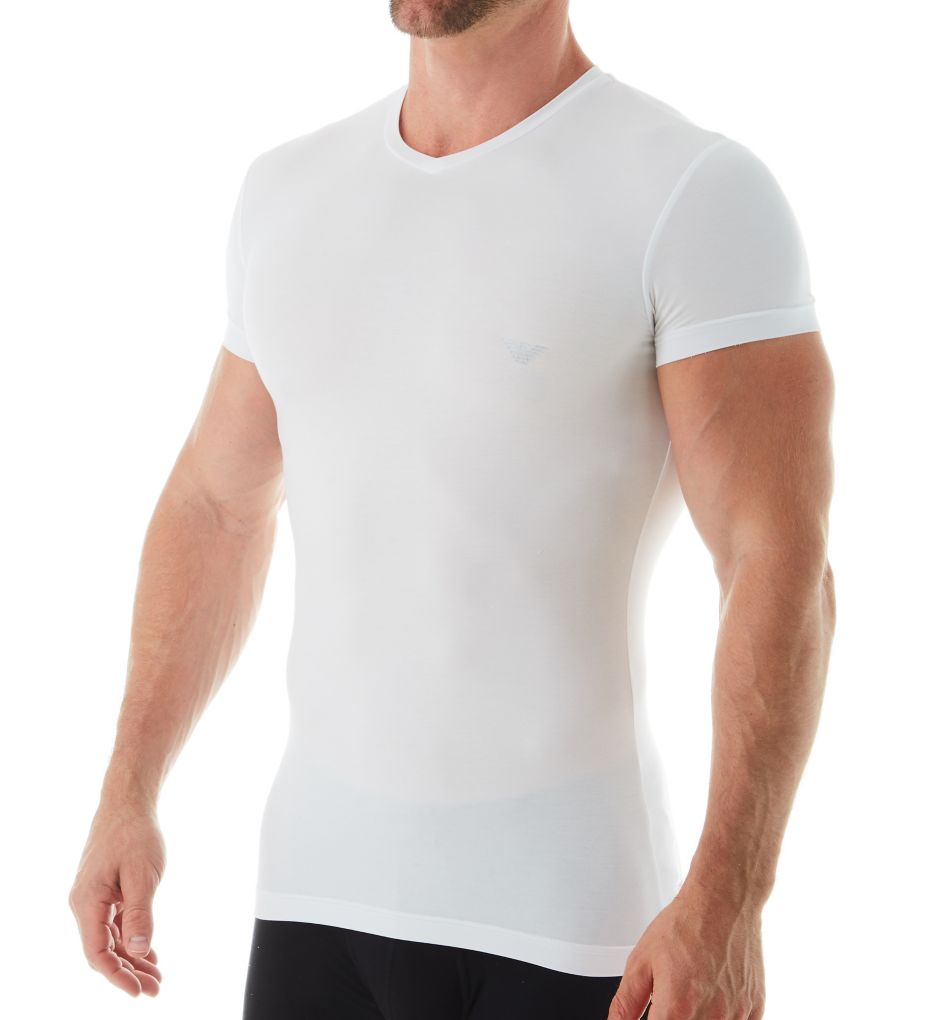 Emporio Armani's Soft Modal V-Neck T-Shirt 3420P511