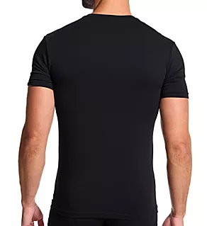 Cotton Stretch Jersey Crew Neck T-Shirt