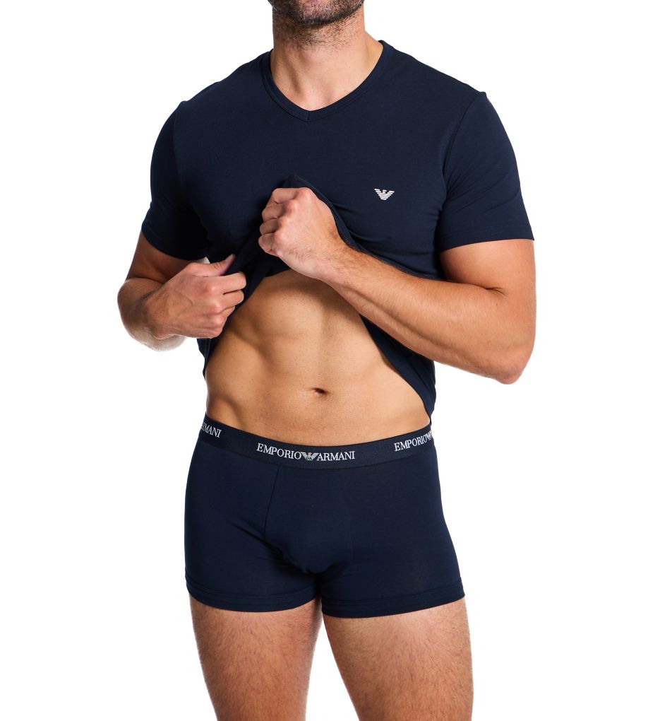 Emporio Armani Cotton Stretch Jersey V-Neck T-Shirt - 2 Pack 39214132 - Image 5