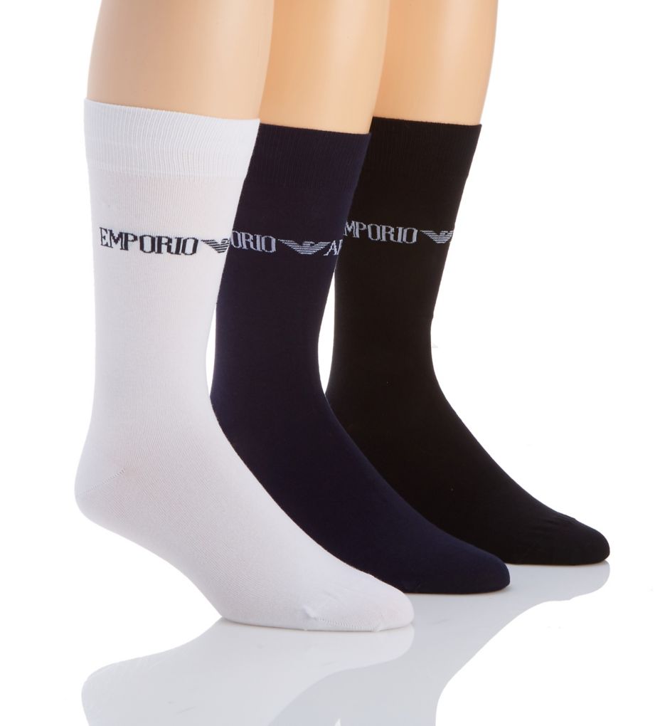 Essential Logo Crew Socks - 3 Pack-acs