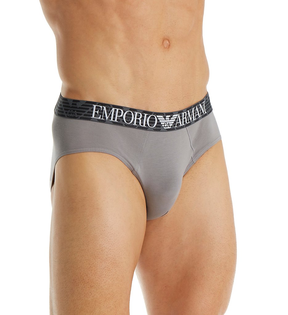 Emporio Armani 5497P710 Premium Pima Cotton Briefs (Iron)