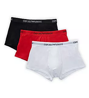 Essentials Pure Cotton Trunk - 3 Pack Red/White/Black L