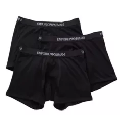 Essentials 100% Cotton Boxer Briefs - 3 Pack BLK L