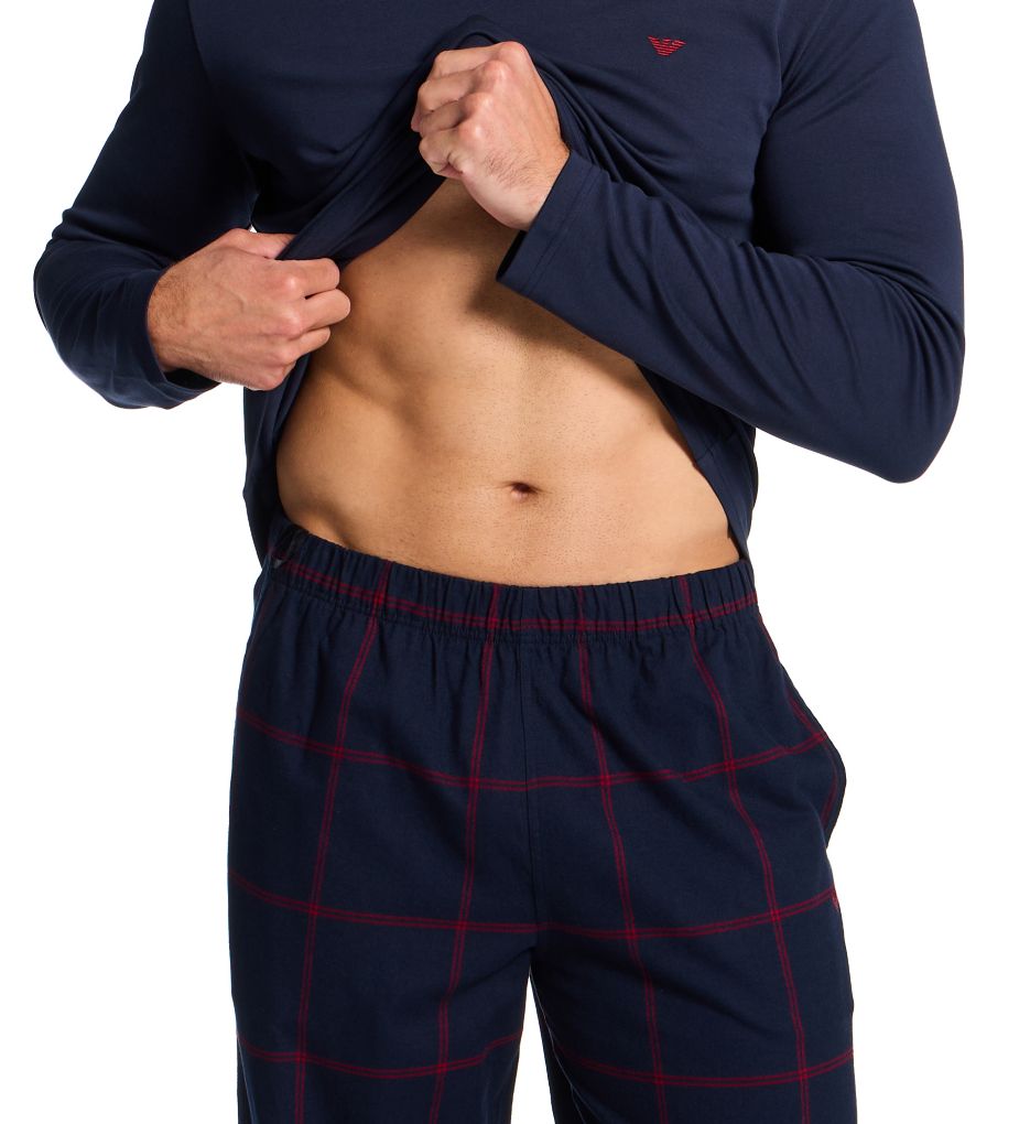 Emporio Armani Tartan Flannel Long PJ Set 61315008 - Image 3