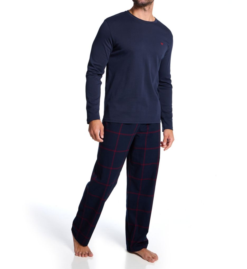 Emporio Armani Tartan Flannel Long PJ Set 61315008 - Image 1