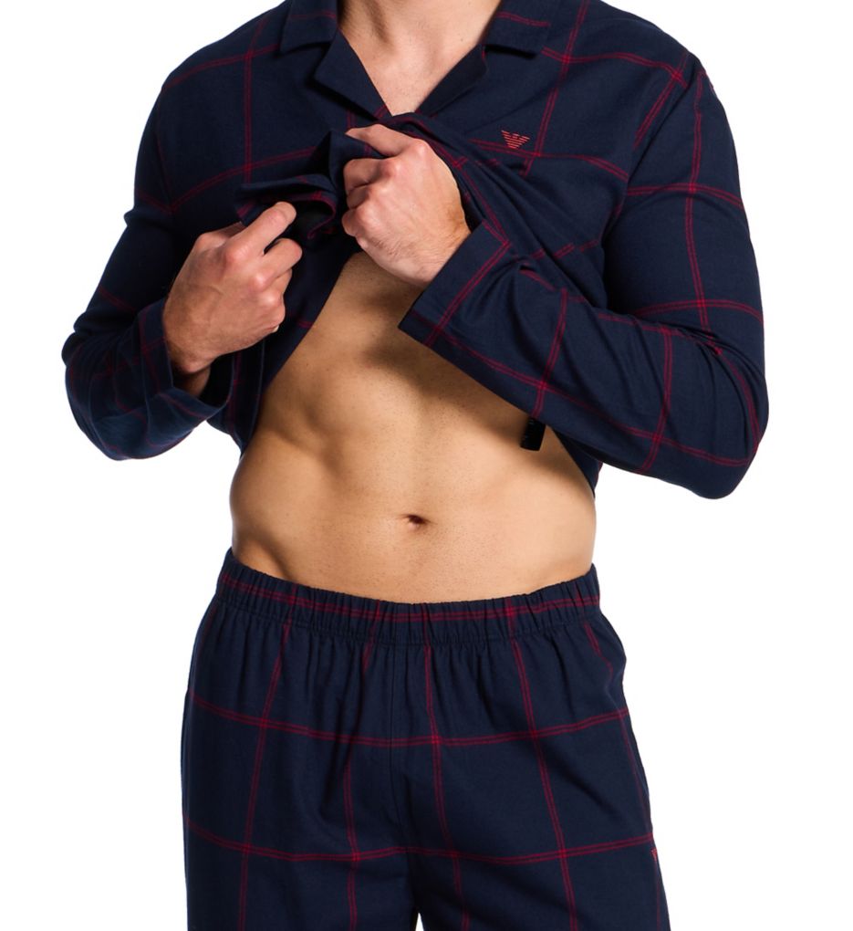 Emporio Armani Tartan Flannel Long Pajama Set 61515008 - Image 4