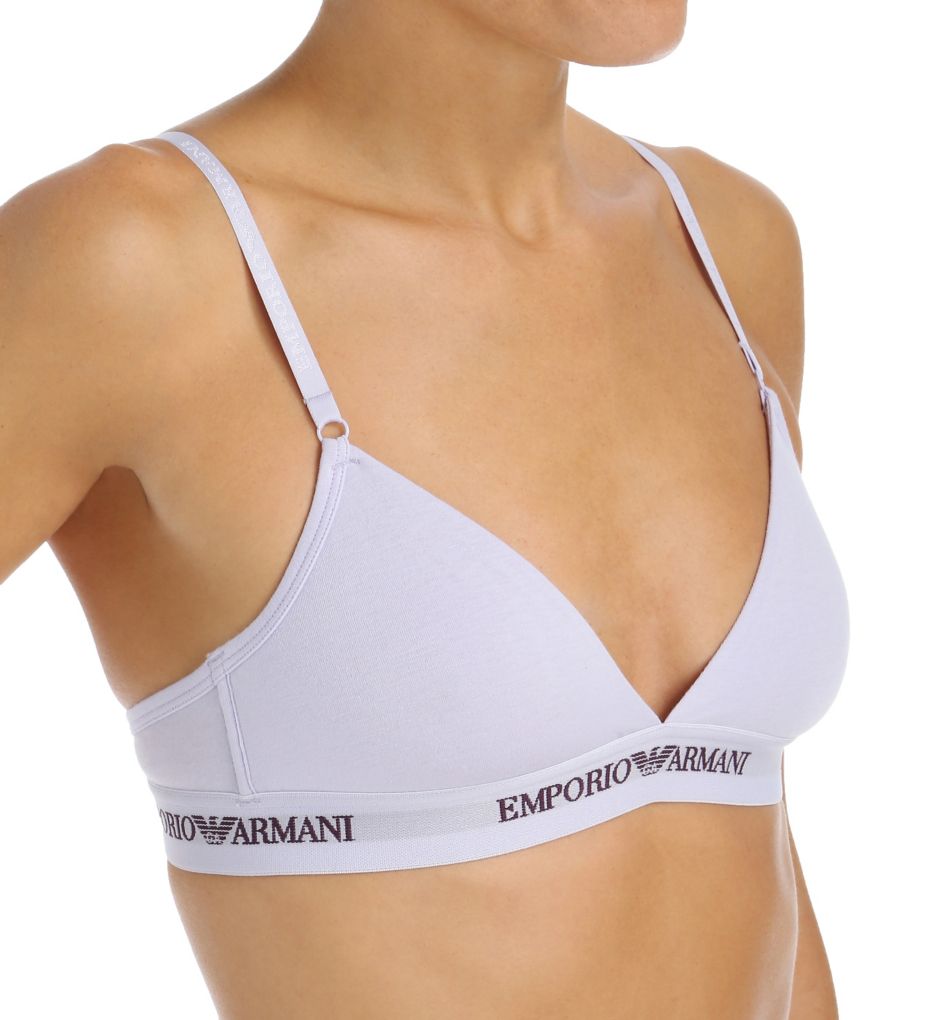 Stretch Cotton Logo Band Triangular Bra