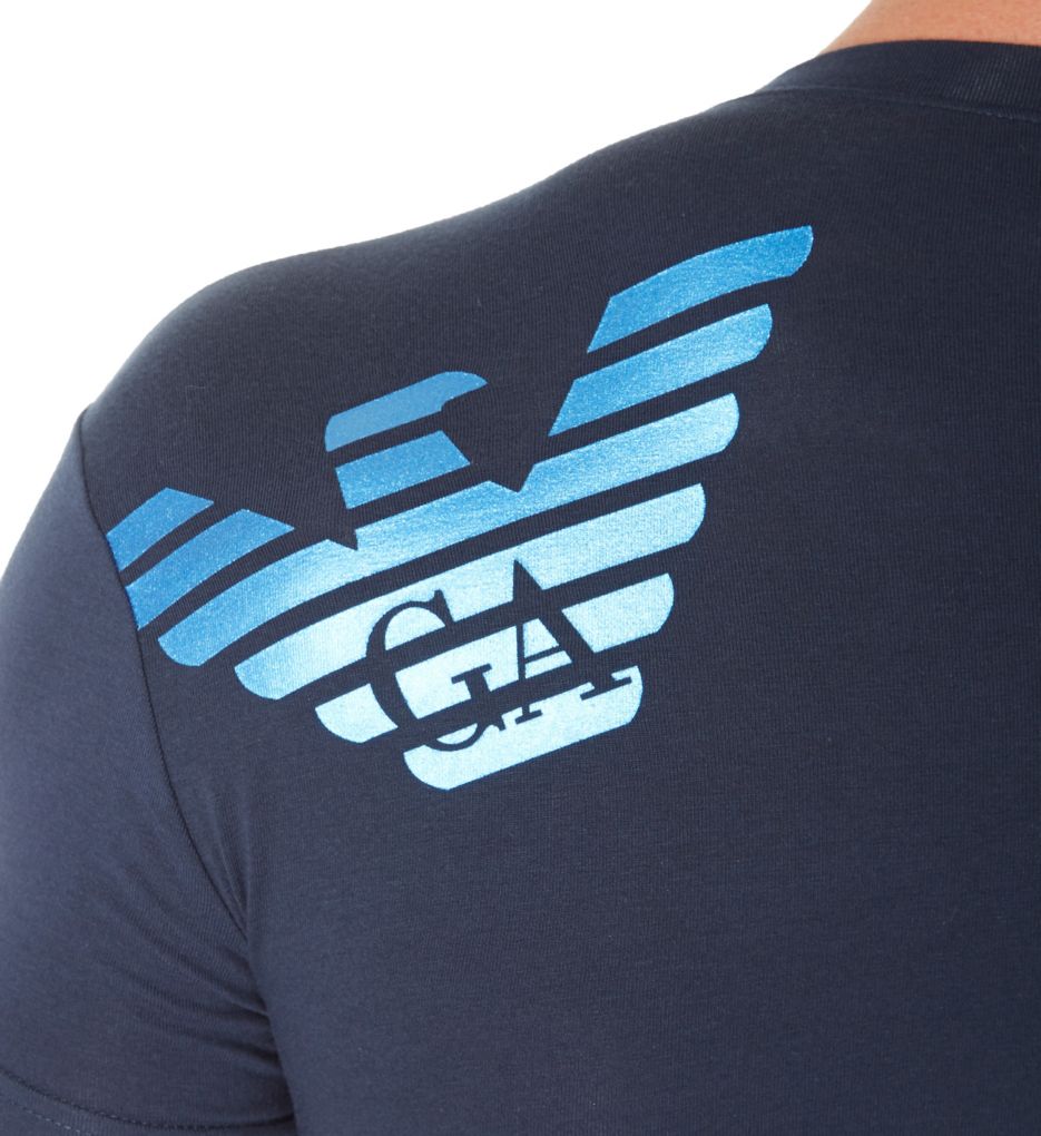 Metallic Eagle V-Neck T-Shirt-cs1