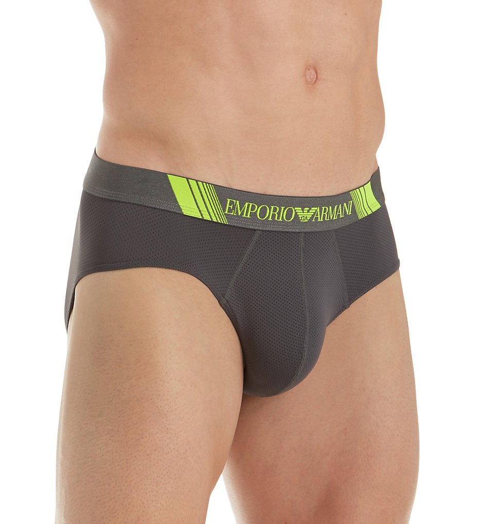 Emporio Armani 8147A530 Training Contour Pouch Briefs (Smoke)