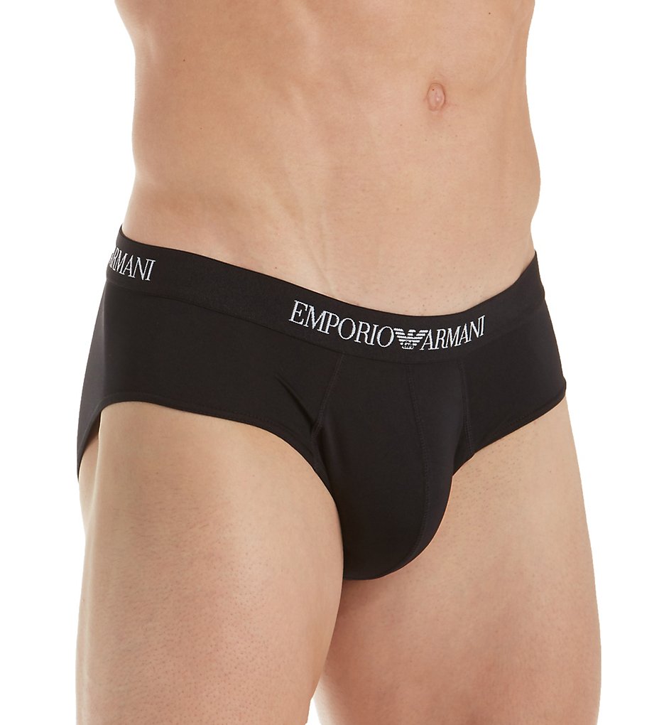 Emporio Armani 8147A719 Microfiber Briefs (Black)