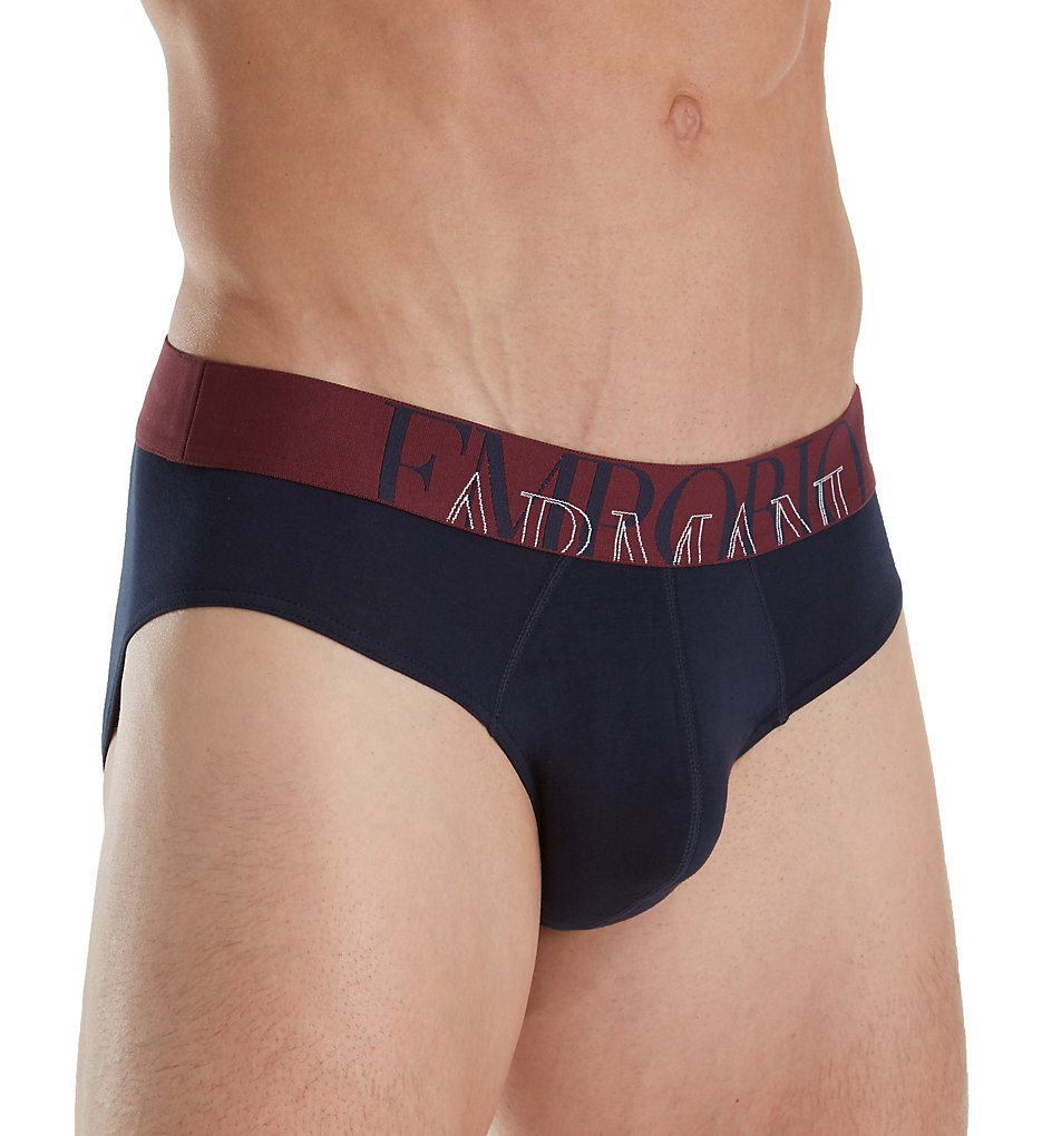 Emporio Armani 8147A725 Athletic Big Eagle Briefs (Marine)