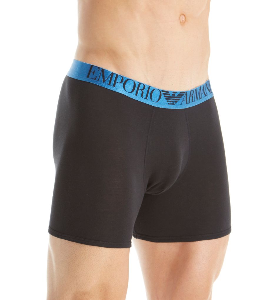 Shiny Logo Cotton Stretch Boxer Brief-acs