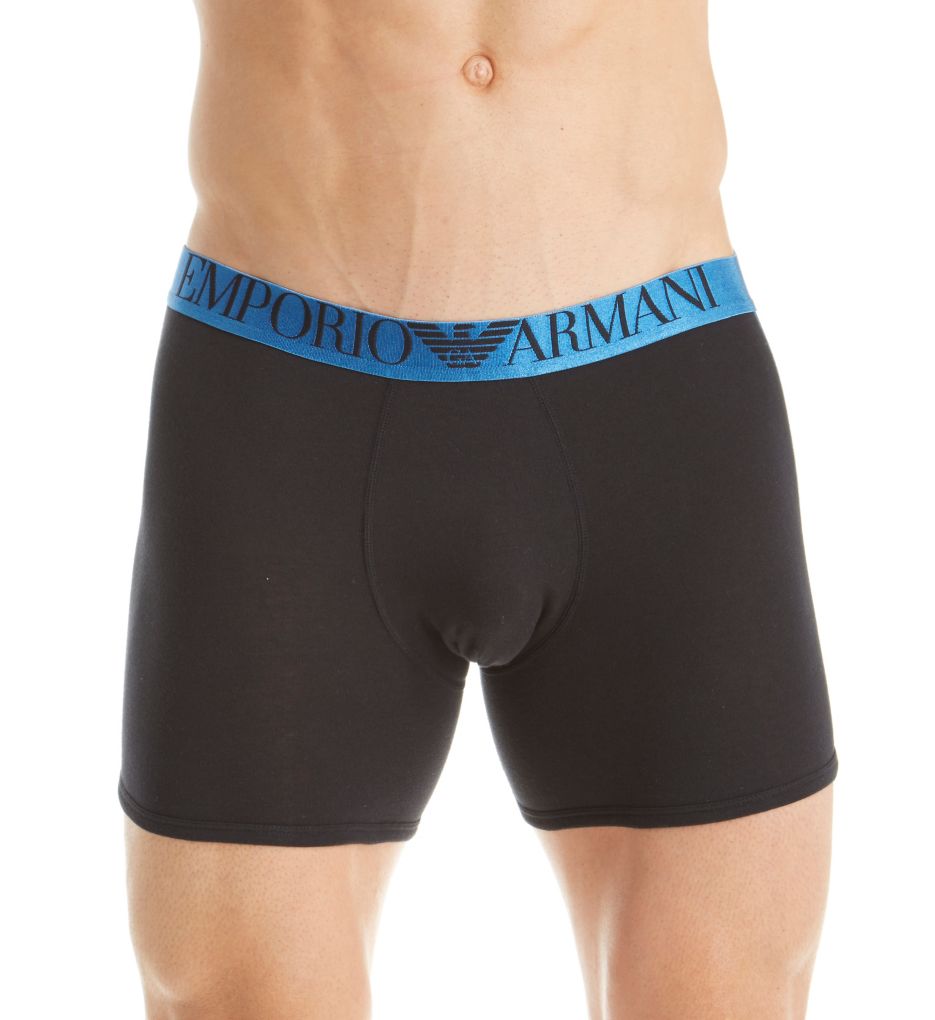 Shiny Logo Cotton Stretch Boxer Brief-fs