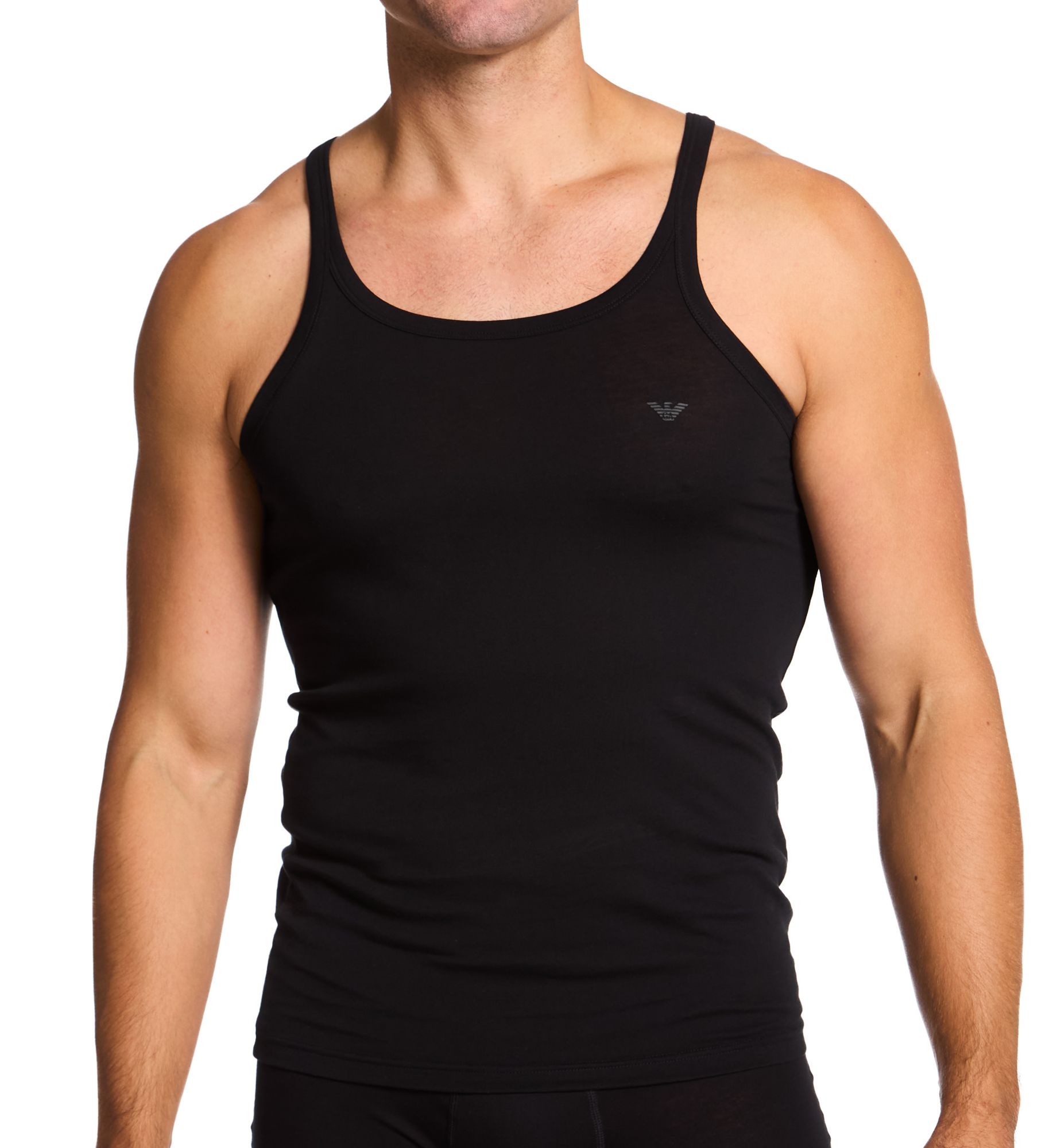 Emporio Armani Essentials Pure Cotton Tank - 3 Pack Black S  - Image 1