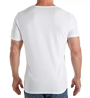 Essentials Pure Cotton V-Neck - 3 Pack WHT S