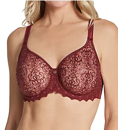 Cassiopee Seamless Embroidery Full Cup Bra Grenat 36C