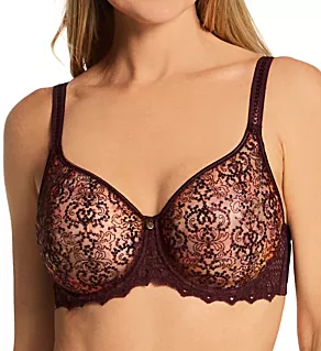 Cassiopee Seamless Embroidery Full Cup Bra Henna 32C