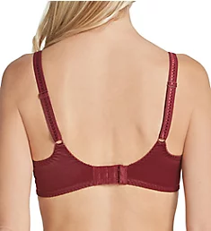 Cassiopee Seamless Embroidery Full Cup Bra Grenat 36C