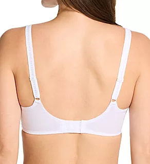 Cassiopee Seamless Embroidery Full Cup Bra White 40E