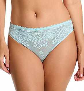 Front view of Melody Brief Panty Aqua XS