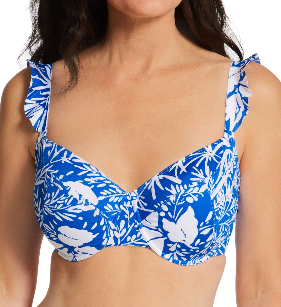 Joy Ruffle Strap Underwire 3 Part Cup Swim Top