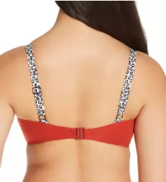 Wild Underwire Solid 3 Part Cup Swim Top Ocre Rouge 34C