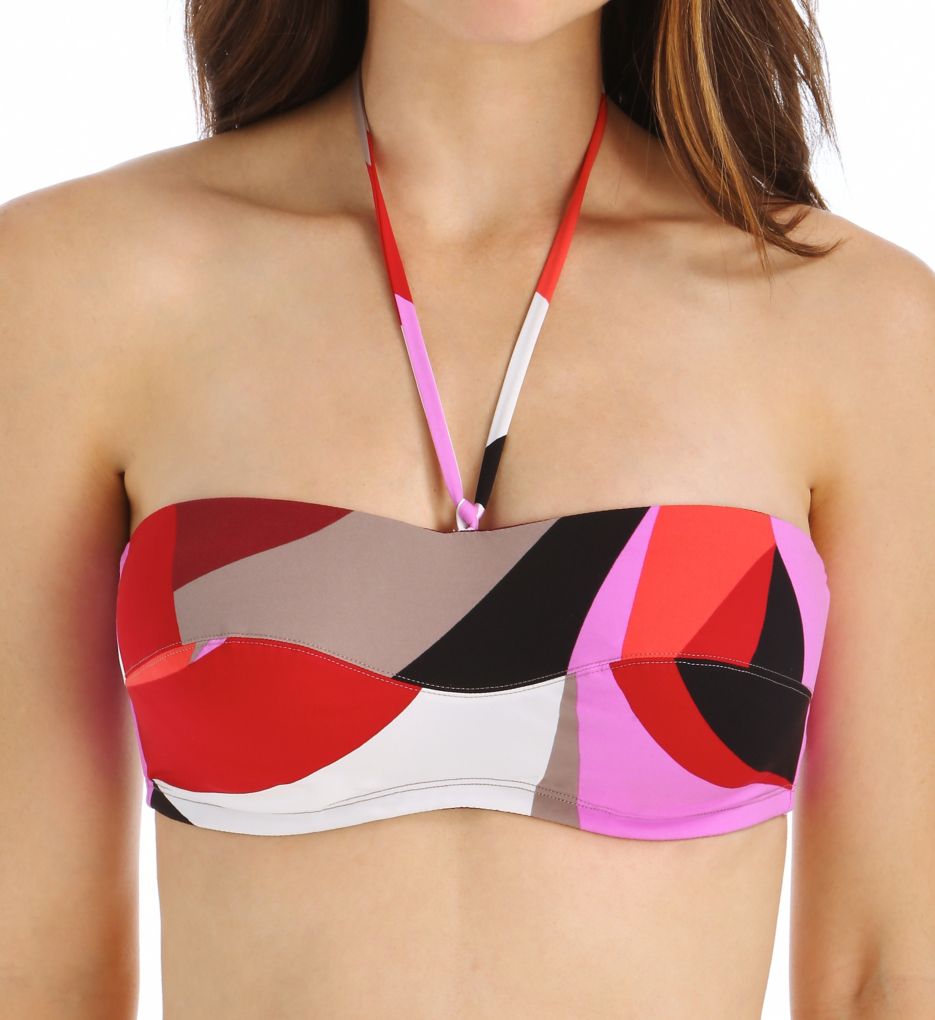 Arty Bandeau Swim Top-fs