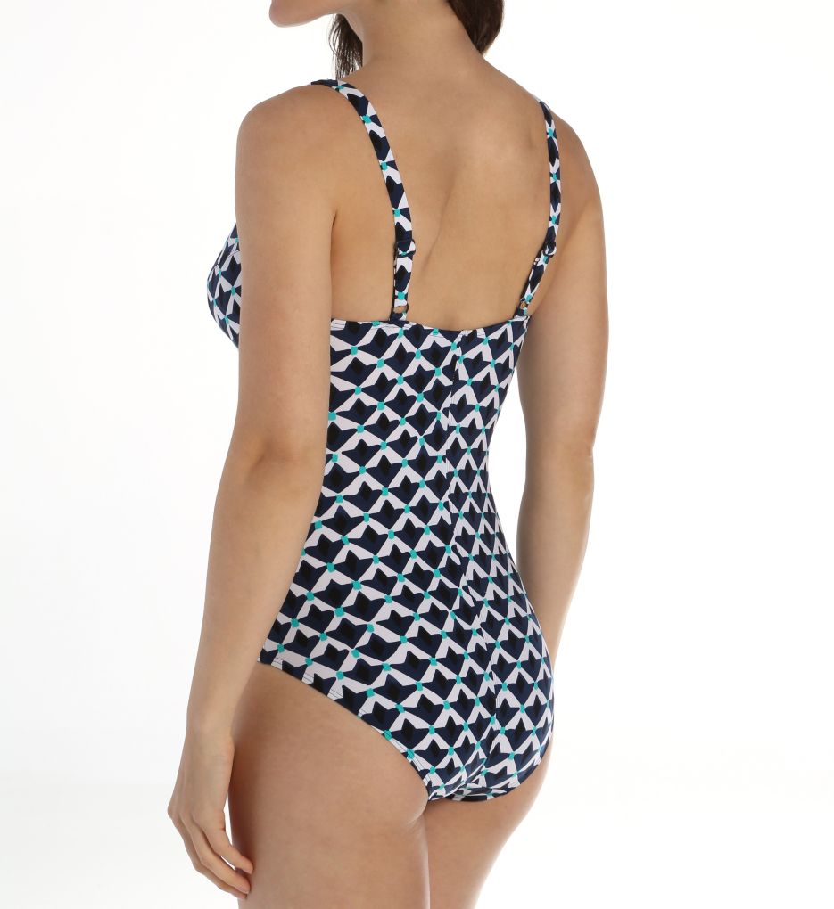 Ludique V-Neck One Piece Swimsuit