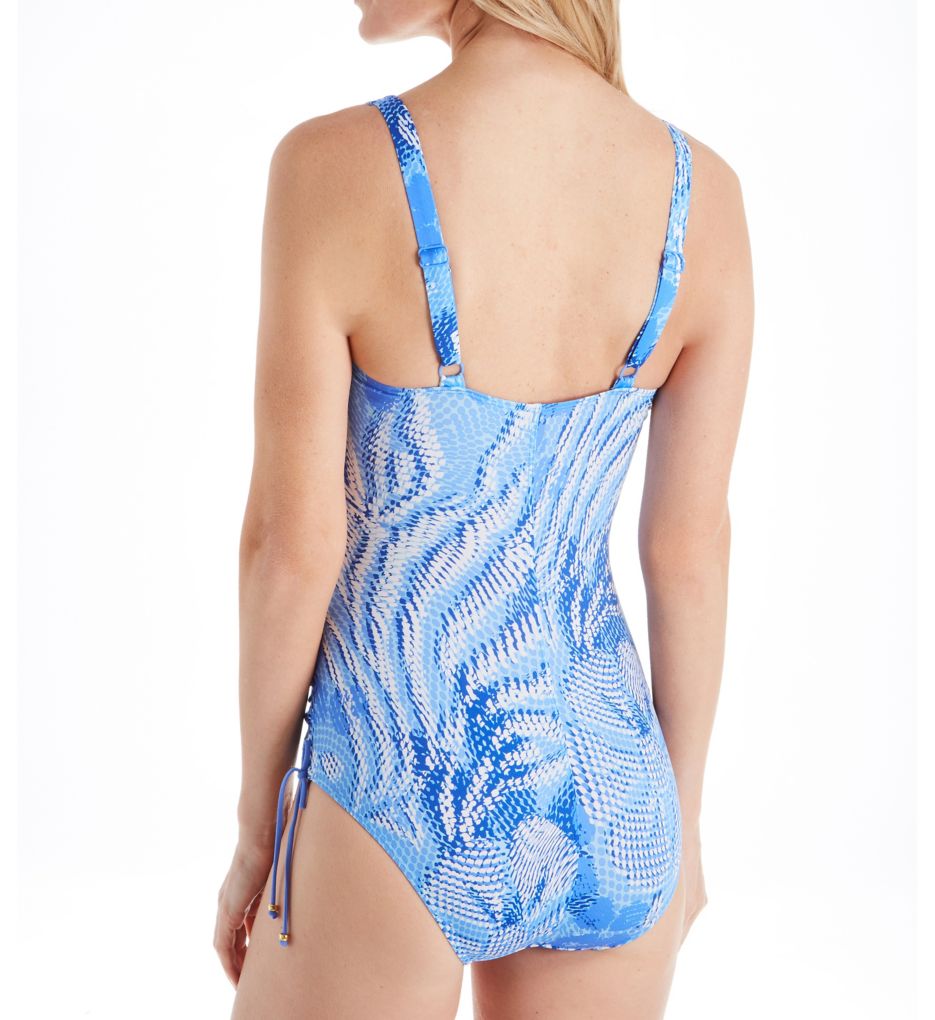 Pixel Underwire Ruched One-Piece Swimsuit