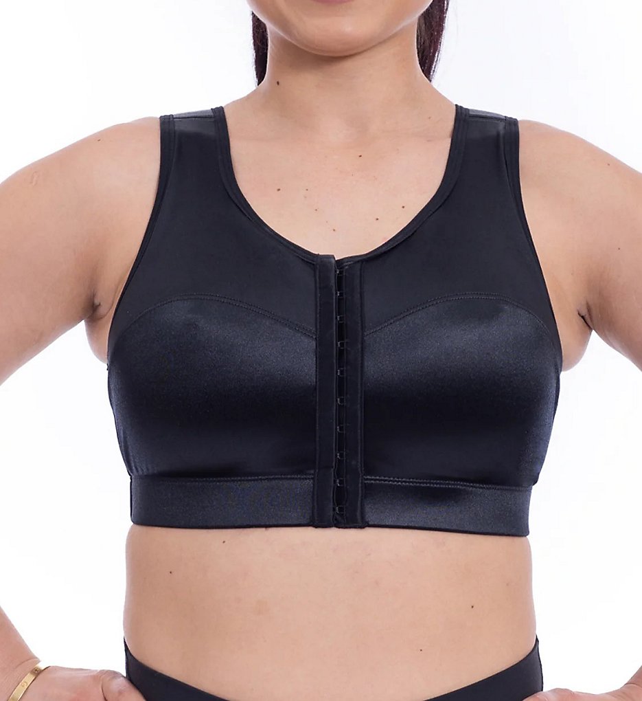 Enell 100 High Impact Front Close Sports Bra (Black)