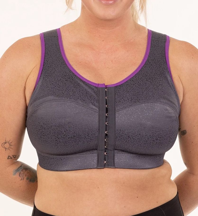 Enell : Enell 100 High Impact Front Close Sports Bra (Purple Reign XL)