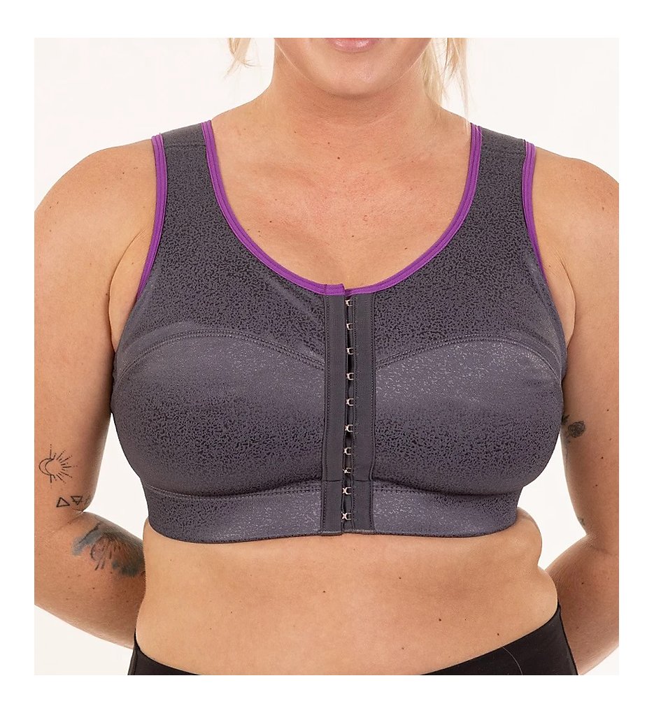 Enell : Enell 100 High Impact Front Close Sports Bra (Purple Reign XL)