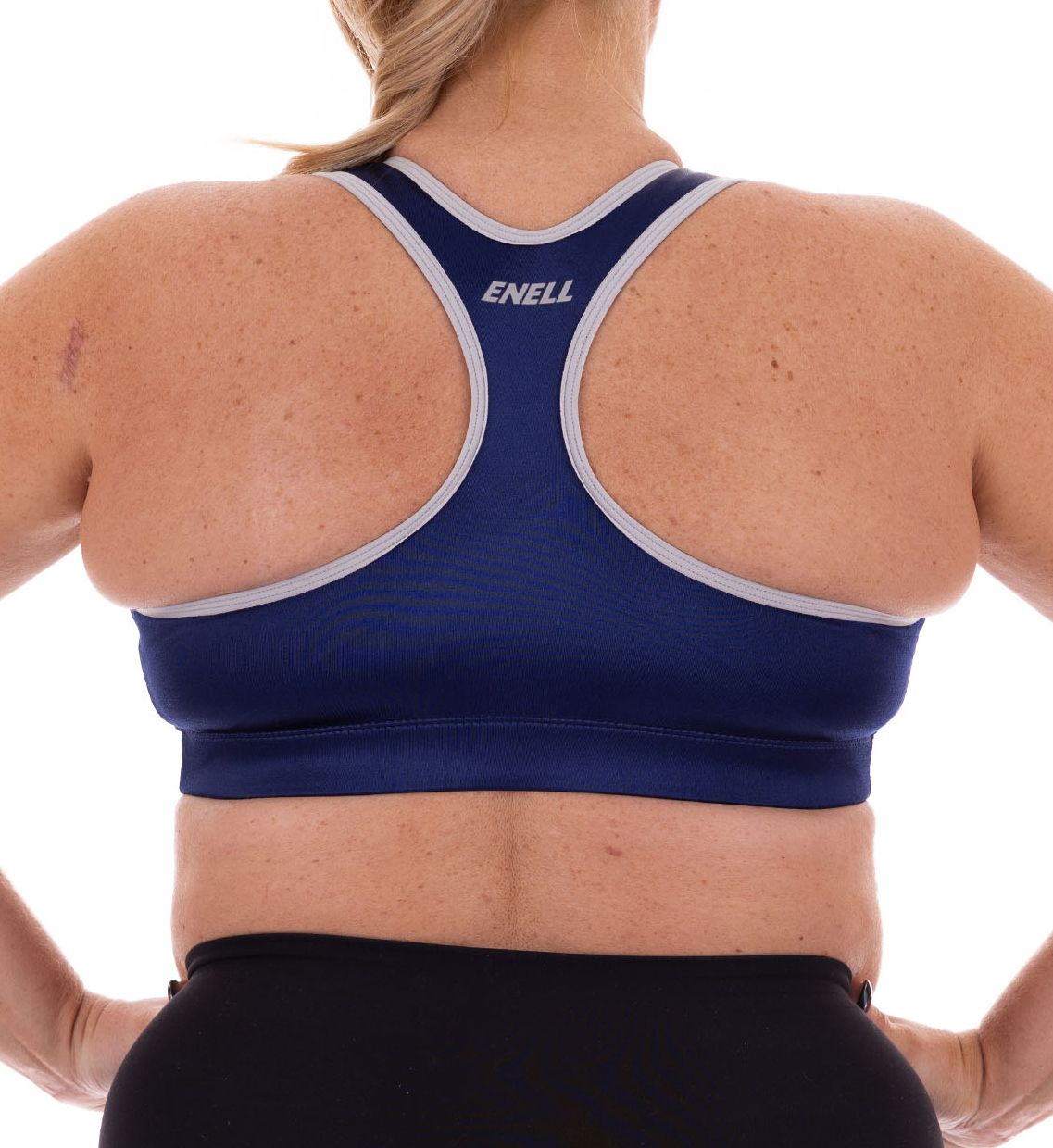 Enell High Impact Racerback Front Close Sports Bra Midnight Run 2X  - Image 2