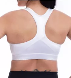 High Impact Racerback Front Close Sports Bra White 5X