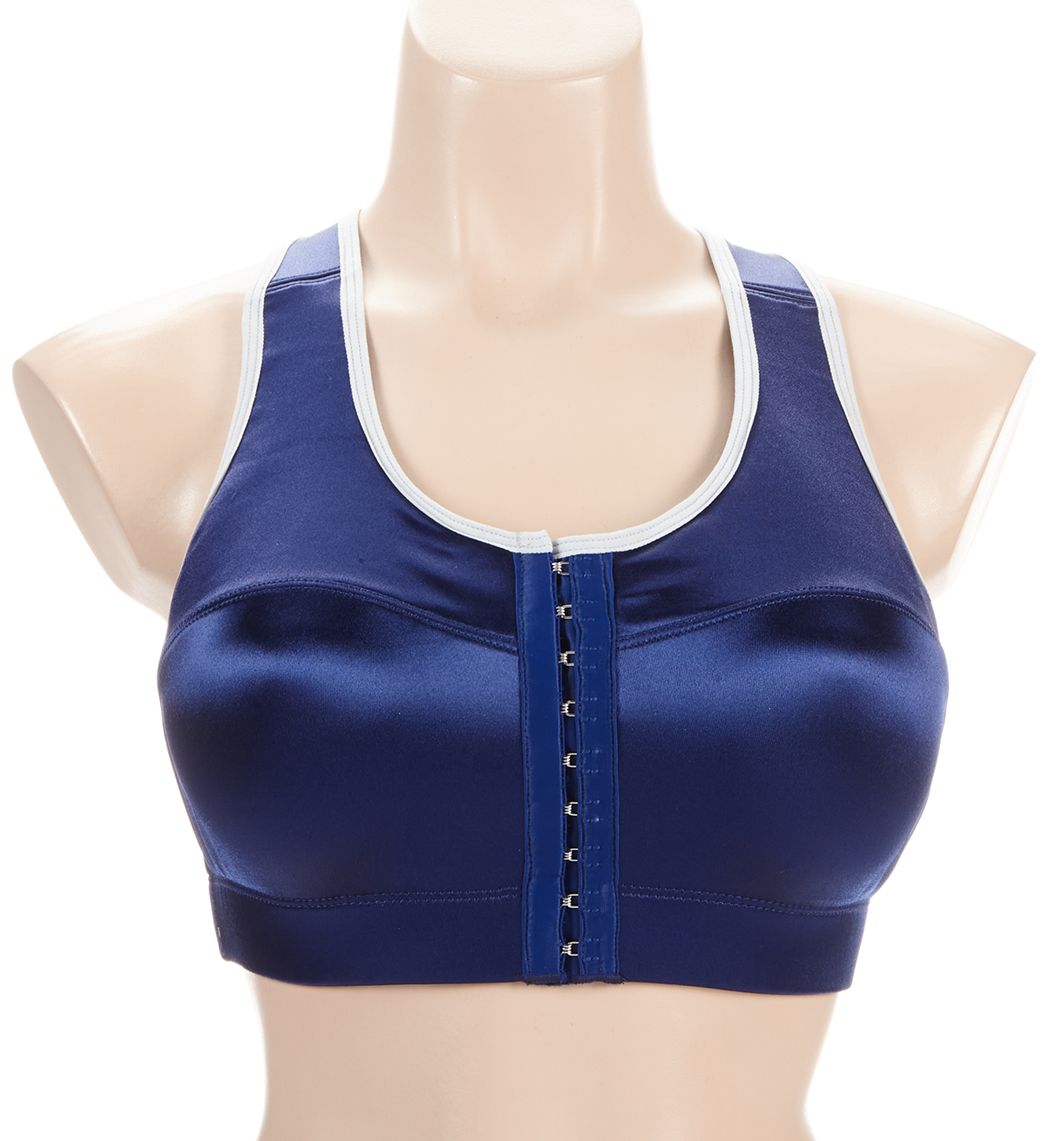 Enell High Impact Racerback Front Close Sports Bra Midnight Run 2X  - Image 1